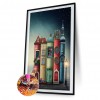 Abstract Book Cabin - Full Round Diamond - 30x40cm