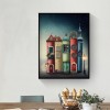 Abstract Book Cabin - Full Round Diamond - 30x40cm