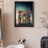 Abstract Book Cabin - Full Round Diamond - 30x40cm