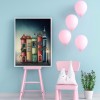 Abstract Book Cabin - Full Round Diamond - 30x40cm