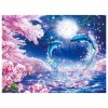 Dolphin - Partial Round Diamond - 30x40cm