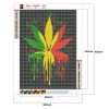 Color Maple Leaf - Full Round Diamond - 30x40cm