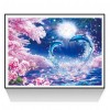 Dolphin - Partial Round Diamond - 30x40cm