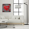 Striped Love Heart - Full Round Diamond - 30x30cm