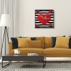 Striped Love Heart - Full Round Diamond - 30x30cm