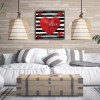 Striped Love Heart - Full Round Diamond - 30x30cm