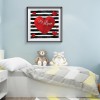 Striped Love Heart - Full Round Diamond - 30x30cm