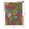 Abstract Flower - Full Round Diamond - 35*45cm