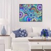 Colorful Flower - Full Round Diamond - 40x30cm