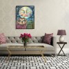 Face Moon Bird - Full Round Diamond - 30x40cm