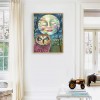 Face Moon Bird - Full Round Diamond - 30x40cm