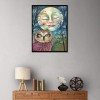 Face Moon Bird - Full Round Diamond - 30x40cm