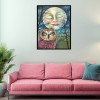 Face Moon Bird - Full Round Diamond - 30x40cm