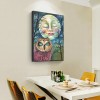 Face Moon Bird - Full Round Diamond - 30x40cm