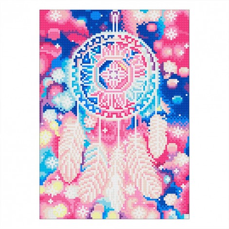 DIY Snow Silver Pendant Luminous Painting Kit Full Round Diamond Decor