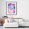 DIY Snow Silver Pendant Luminous Painting Kit Full Round Diamond Decor