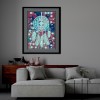 DIY Snow Silver Pendant Luminous Painting Kit Full Round Diamond Decor