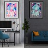 DIY Snow Silver Pendant Luminous Painting Kit Full Round Diamond Decor