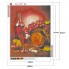 Wine Bottle - Full Round Diamond - 40x50cm