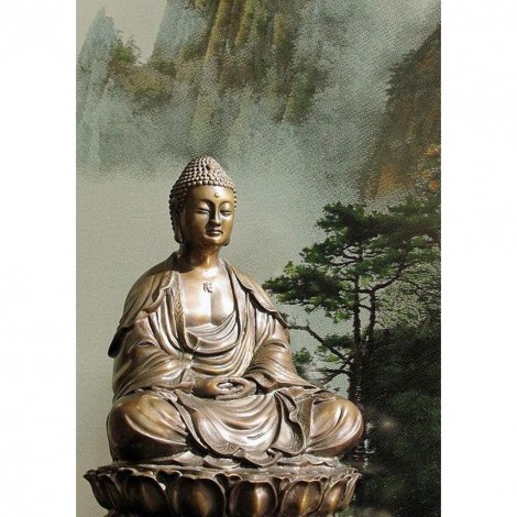 Buddha Statue  - Full Round Diamond - 30x40cm