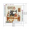 Sewing Machine  - Full Round Diamond - 30x30cm