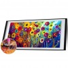 Oil Painting Chrysanthemum - Full Round Diamond - 110*50cm