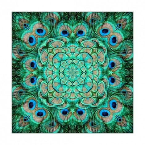 Peacock - Full Round Diamond - 30x30cm