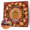 Buddha Head Lotus - Full Round Diamond - 30x30cm