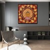 Buddha Head Lotus - Full Round Diamond - 30x30cm