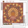Buddha Head Lotus - Full Round Diamond - 30x30cm