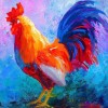 Rooster - Full Round Diamond - 30x30cm