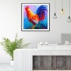Rooster - Full Round Diamond - 30x30cm