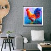 Rooster - Full Round Diamond - 30x30cm