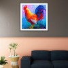 Rooster - Full Round Diamond - 30x30cm