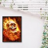 Fire Skull - Full Round Diamond - 30x40cm
