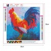 Rooster - Full Round Diamond - 30x30cm