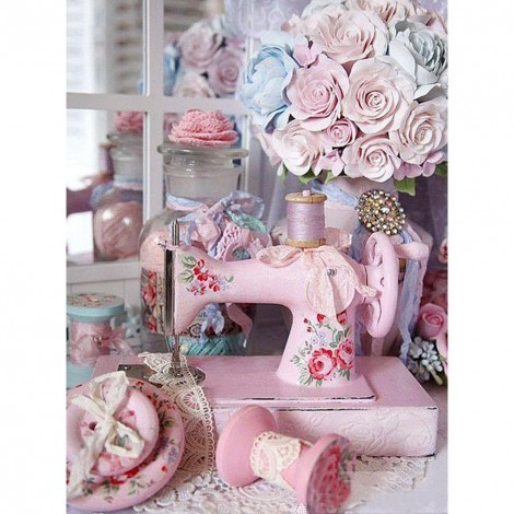 Sewing Machine - Full Round Diamond - 40x30cm