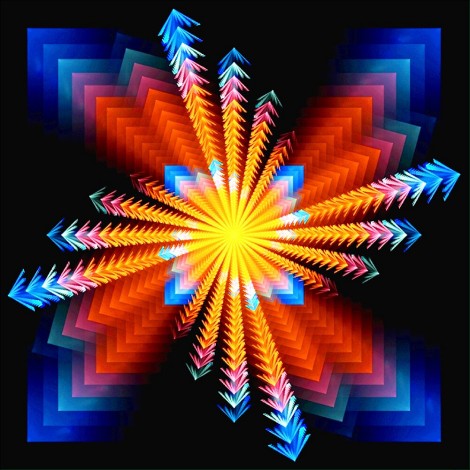 Colorful Arrows - Full Round Diamond - 30x30cm