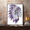 Indian Skull - Special Shaped Diamond - 30x40cm