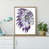 Indian Skull - Special Shaped Diamond - 30x40cm