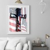 US Flag Cross - Full Round Diamond - 30x40cm