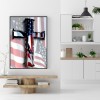 US Flag Cross - Full Round Diamond - 30x40cm