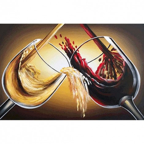 Wine Glass - Full Round Diamond - 40x30cm