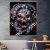 Novelty Skull - Full Round Diamond - 40x30cm