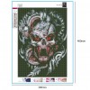 Novelty Skull - Full Round Diamond - 40x30cm