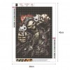 Fierce Skull - Full Round Diamond - 40x30cm