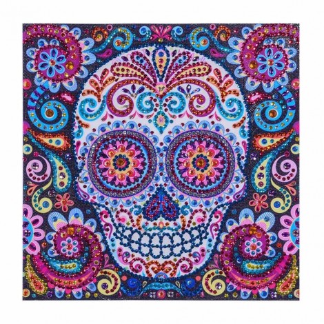 Novelty Skull - Special Shaped Diamond - 25x25cm