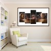 Red Wine 5-pictures - Full Round Diamond - 95x45cm