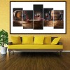 Red Wine 5-pictures - Full Round Diamond - 95x45cm