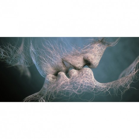 Soft Kiss Abstract - Full Round Diamond - 80*40cm